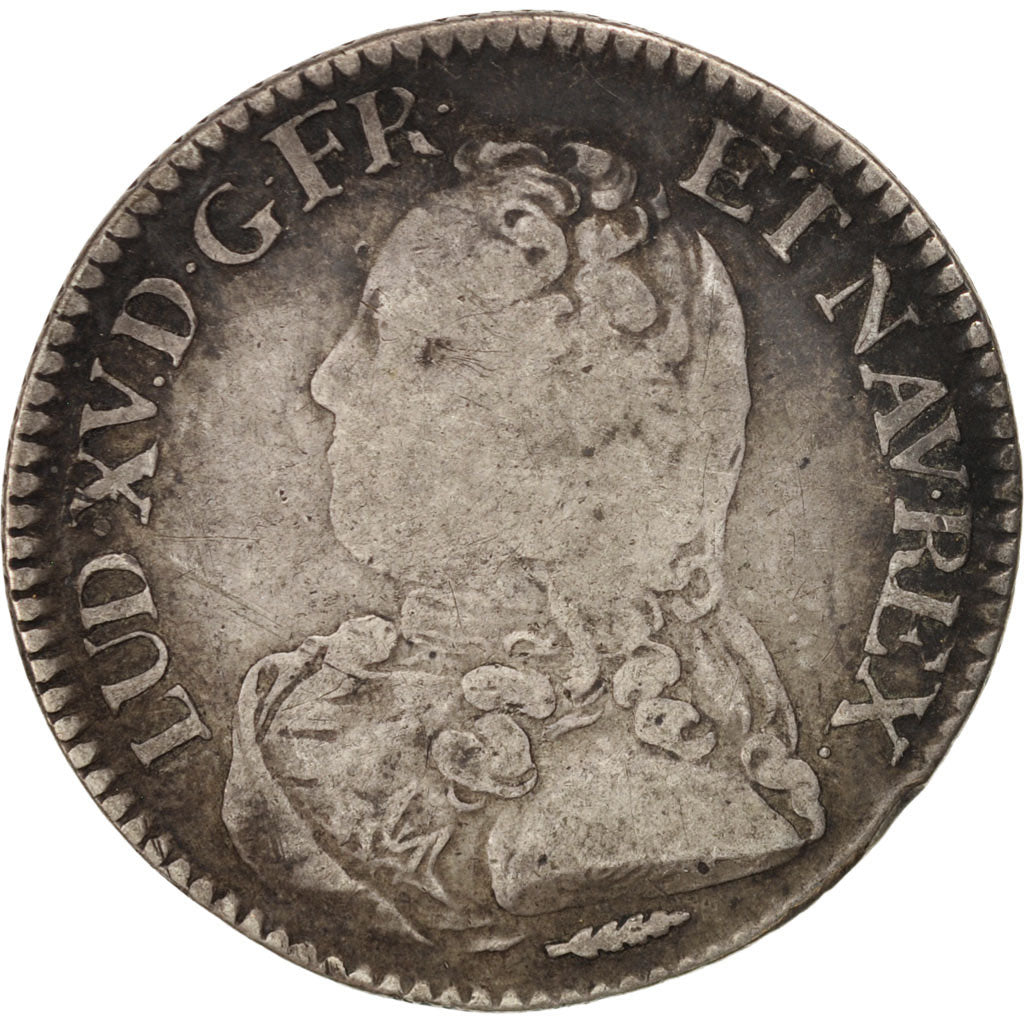 Coin, France, Louis XV, 1/5 Écu aux branches d'olivier, 24 Sols, 1/5 ECU, 1726