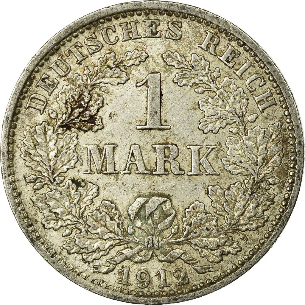 Coin, GERMANY - EMPIRE, Wilhelm II, Mark, 1912, Munich, EF(40-45), Silver, KM:14