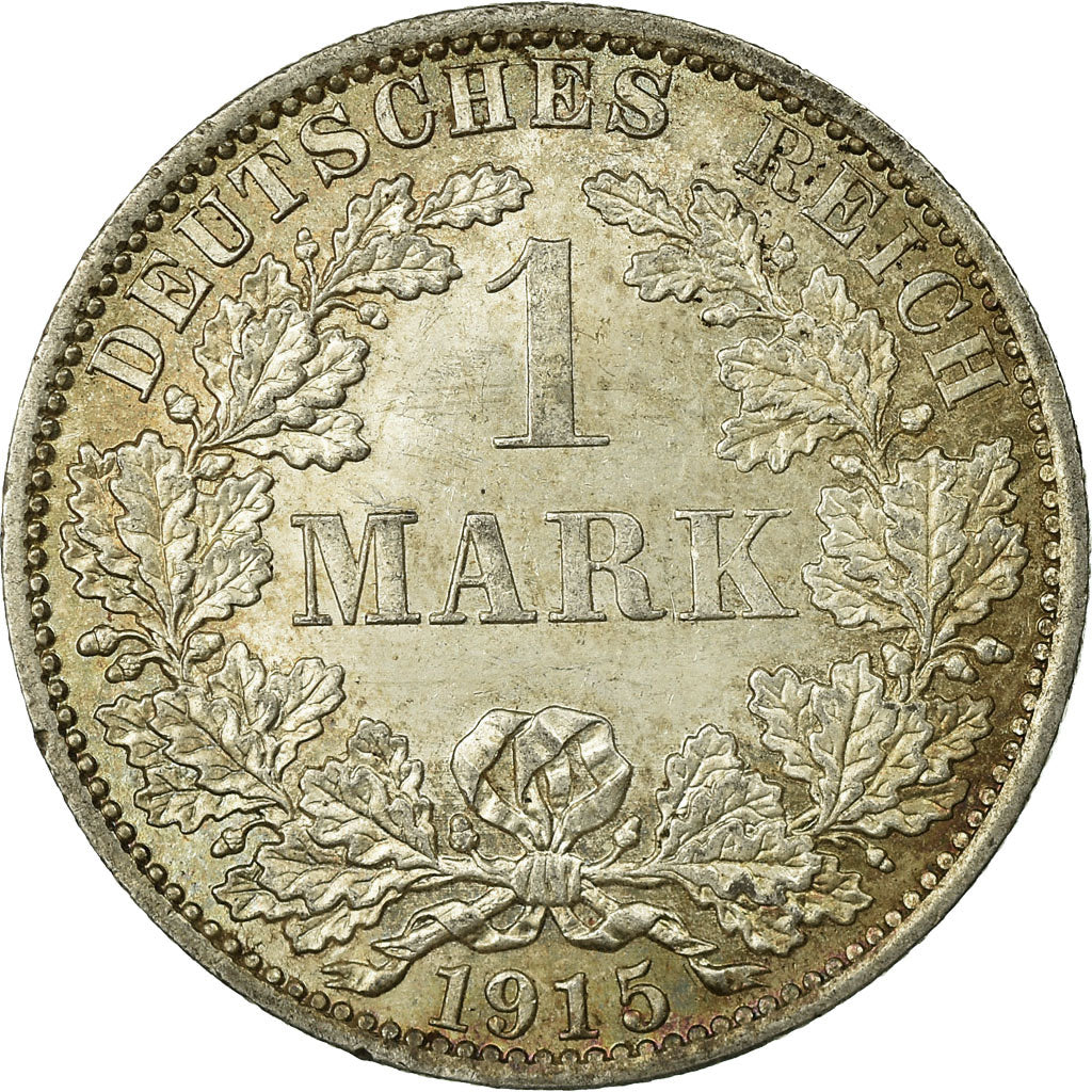 Coin, GERMANY - EMPIRE, Wilhelm II, Mark, 1915, Berlin, AU(55-58), Silver, KM:14