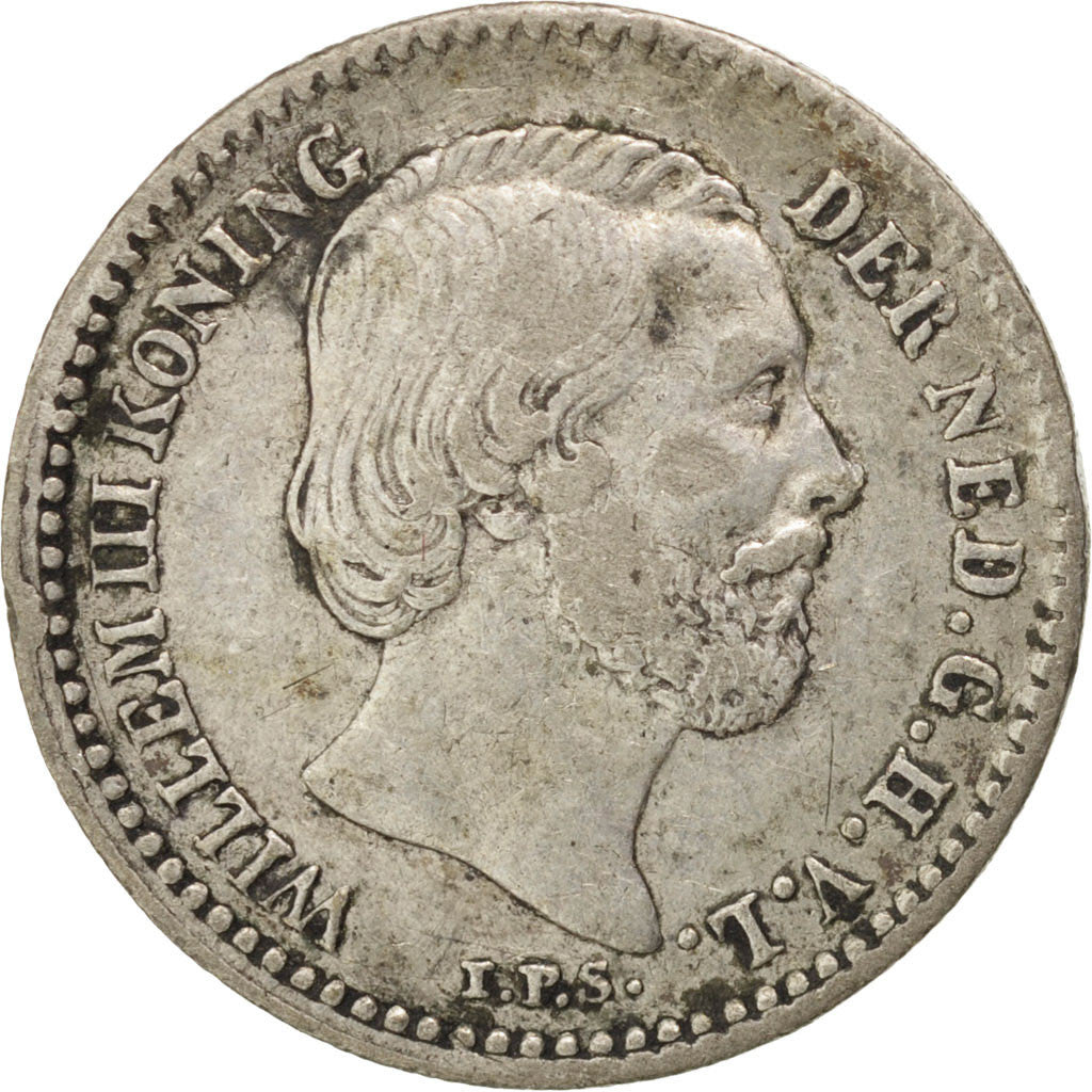 Coin, Netherlands, William III, 10 Cents, 1887, EF(40-45), Silver, KM:80