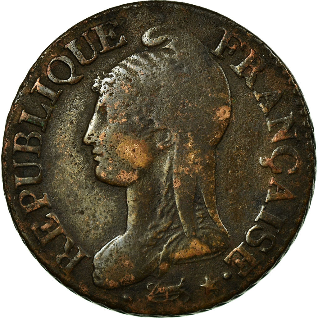 Coin, France, Dupré, 5 Centimes, 1798, Paris, VF(30-35), Bronze, KM:640.1
