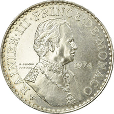 Coin, Monaco, Rainier III, 50 Francs, 1974, AU(55-58), Silver, KM:152.1