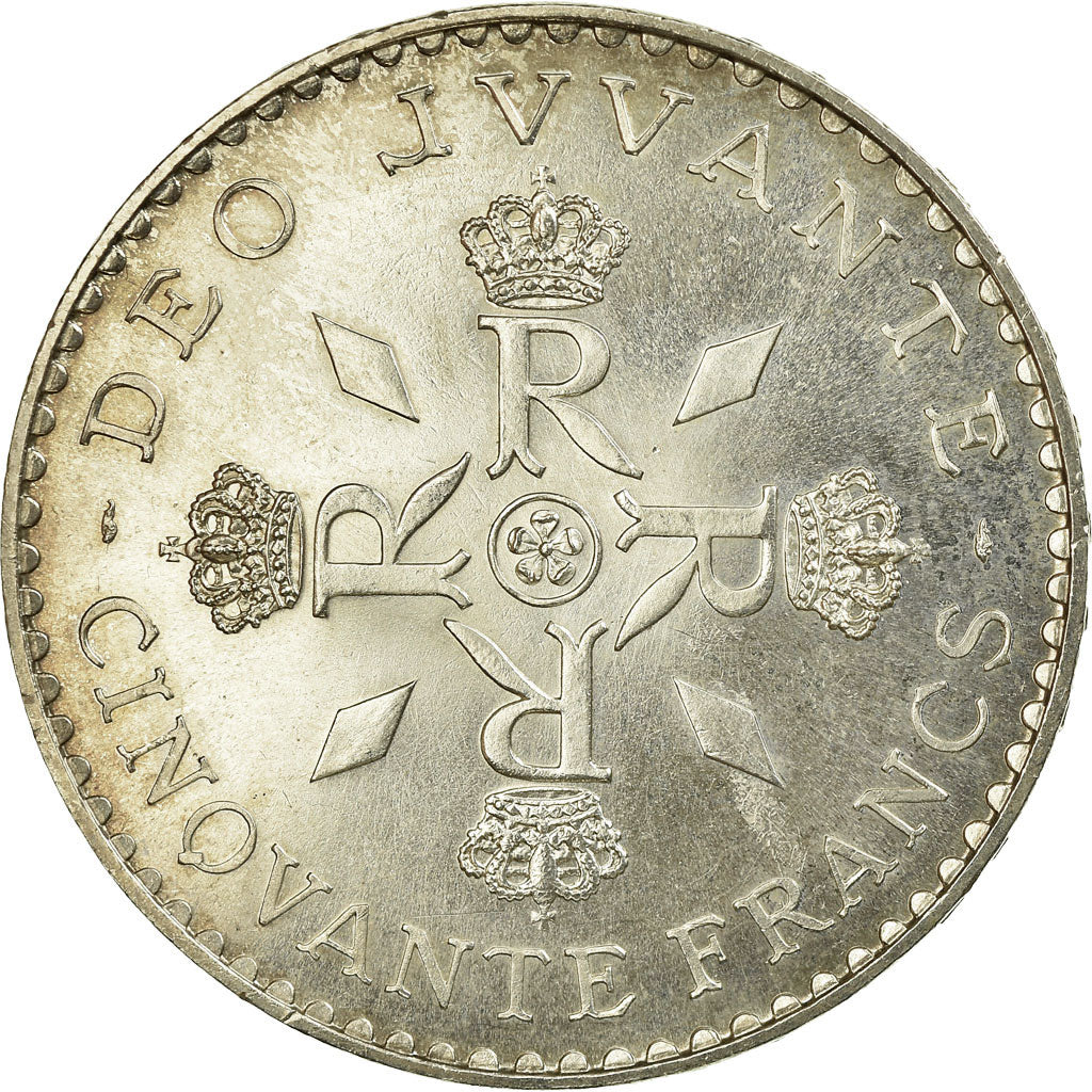Coin, Monaco, Rainier III, 50 Francs, 1974, AU(55-58), Silver, KM:152.1