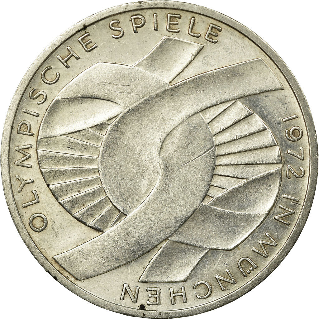 Moneda, ALEMANIA - REPÚBLICA FEDERAL, 10 Mark, 1972, Karlsruhe, EBC, Plata