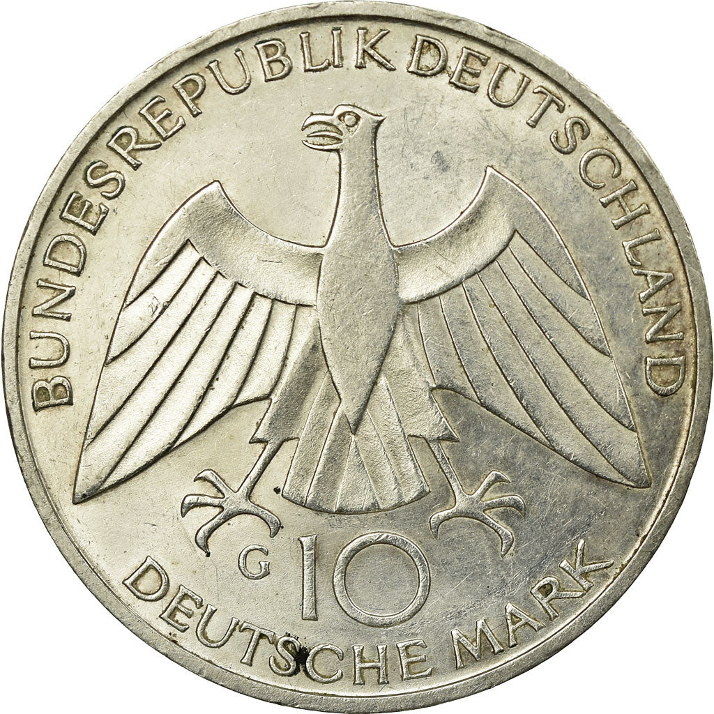 Moneda, ALEMANIA - REPÚBLICA FEDERAL, 10 Mark, 1972, Karlsruhe, EBC, Plata