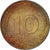 Moneta, Niemcy - RFN, 10 Pfennig, 1978, Stuttgart, AU(55-58), Mosiądz powlekany