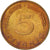 Münze, Bundesrepublik Deutschland, 5 Pfennig, 1988, Hambourg, UNZ, Brass Clad