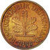 Moneta, Niemcy - RFN, 5 Pfennig, 1988, Stuttgart, MS(63), Mosiądz powlekany