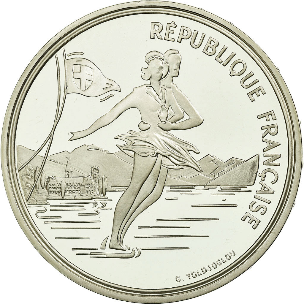 Moneta, Francja, 100 Francs, 1989, Proof, MS(65-70), Srebro, KM:972, Gadoury:C3
