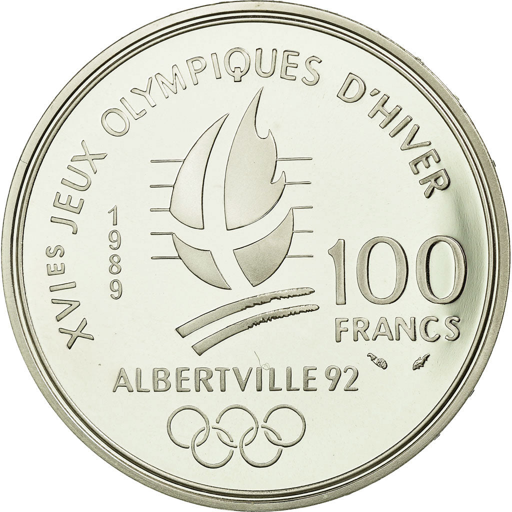 Moneta, Francja, 100 Francs, 1989, Proof, MS(65-70), Srebro, KM:972, Gadoury:C3