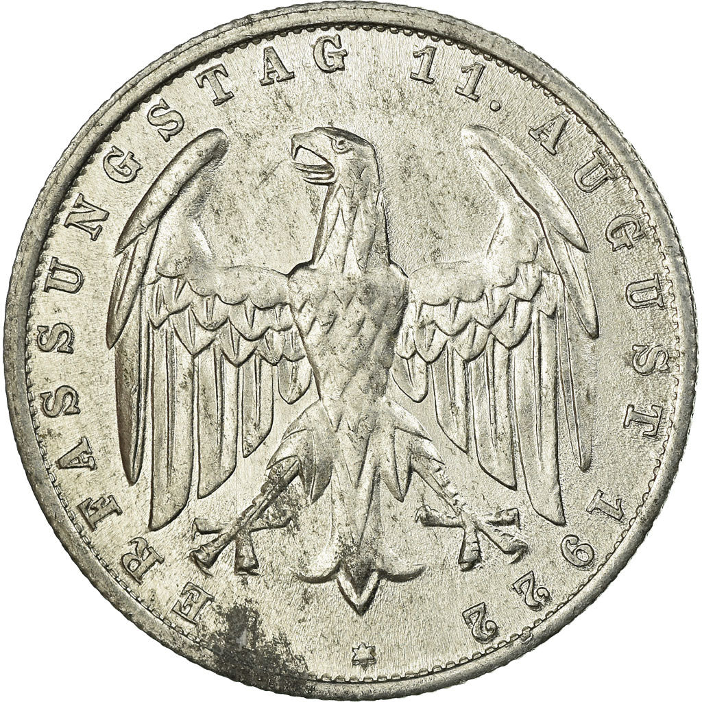 Coin, GERMANY, WEIMAR REPUBLIC, 3 Mark, 1922, Berlin, AU(50-53), Aluminum, KM:28