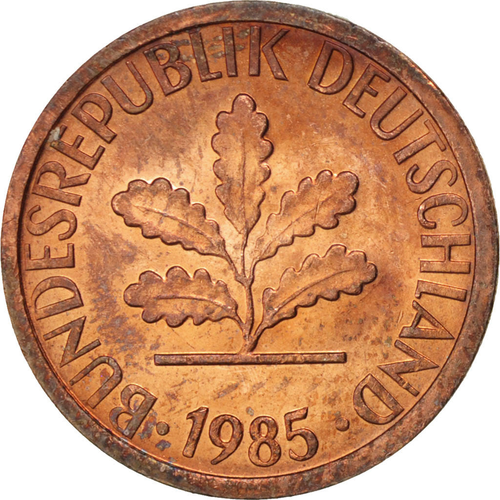 Munten, Federale Duitse Republiek, Pfennig, 1982, Stuttgart, UNC-, Copper Plated