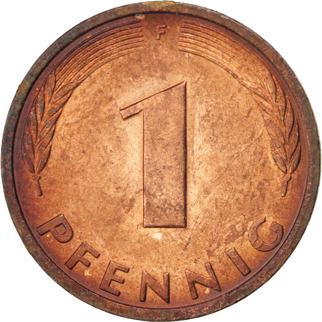 Moneta, GERMANIA - REPUBBLICA FEDERALE, Pfennig, 1987, Stuttgart, SPL, Acciaio