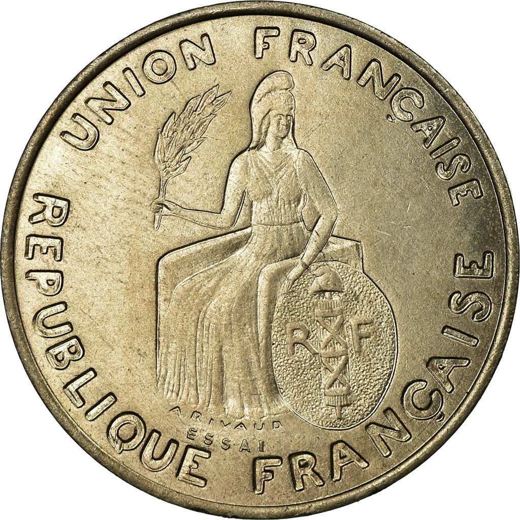 Coin, FRENCH OCEANIA, Franc, 1948, ESSAI, MS(63), Copper-nickel, KM:E4