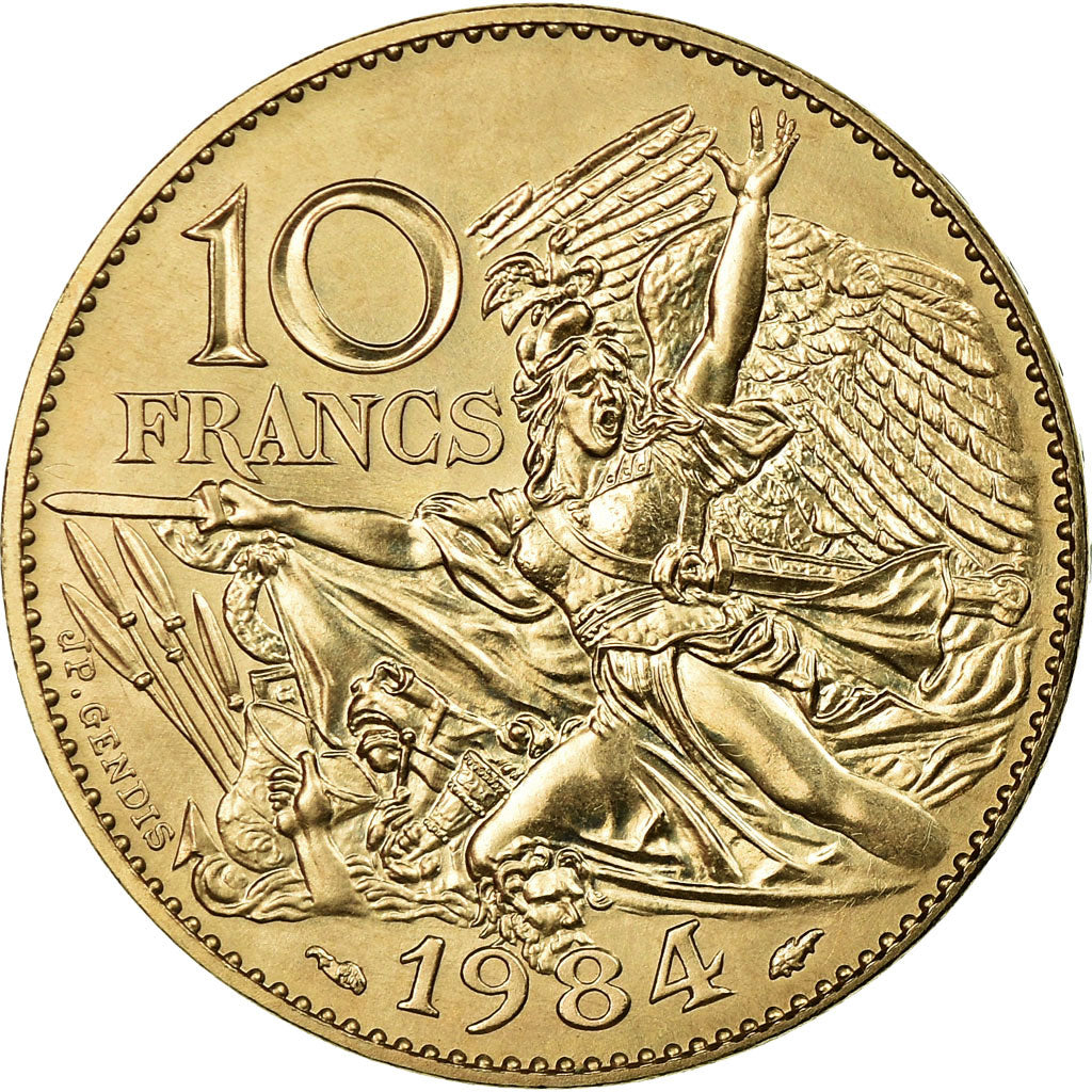 Coin, France, 10 Francs, 1984, ESSAI, MS(63), Nickel-Bronze, KM:E128