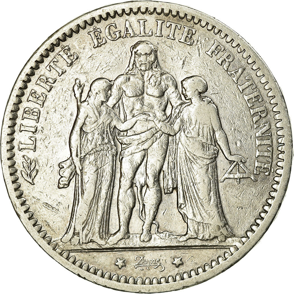 France, 5 Francs, Hercule, 1871, Paris, Camélinat, Argent, TTB, Gadoury:744