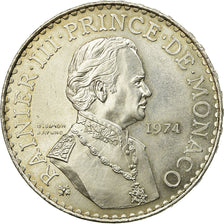 Coin, Monaco, Rainier III, 50 Francs, 1974, AU(55-58), Silver, KM:152.1