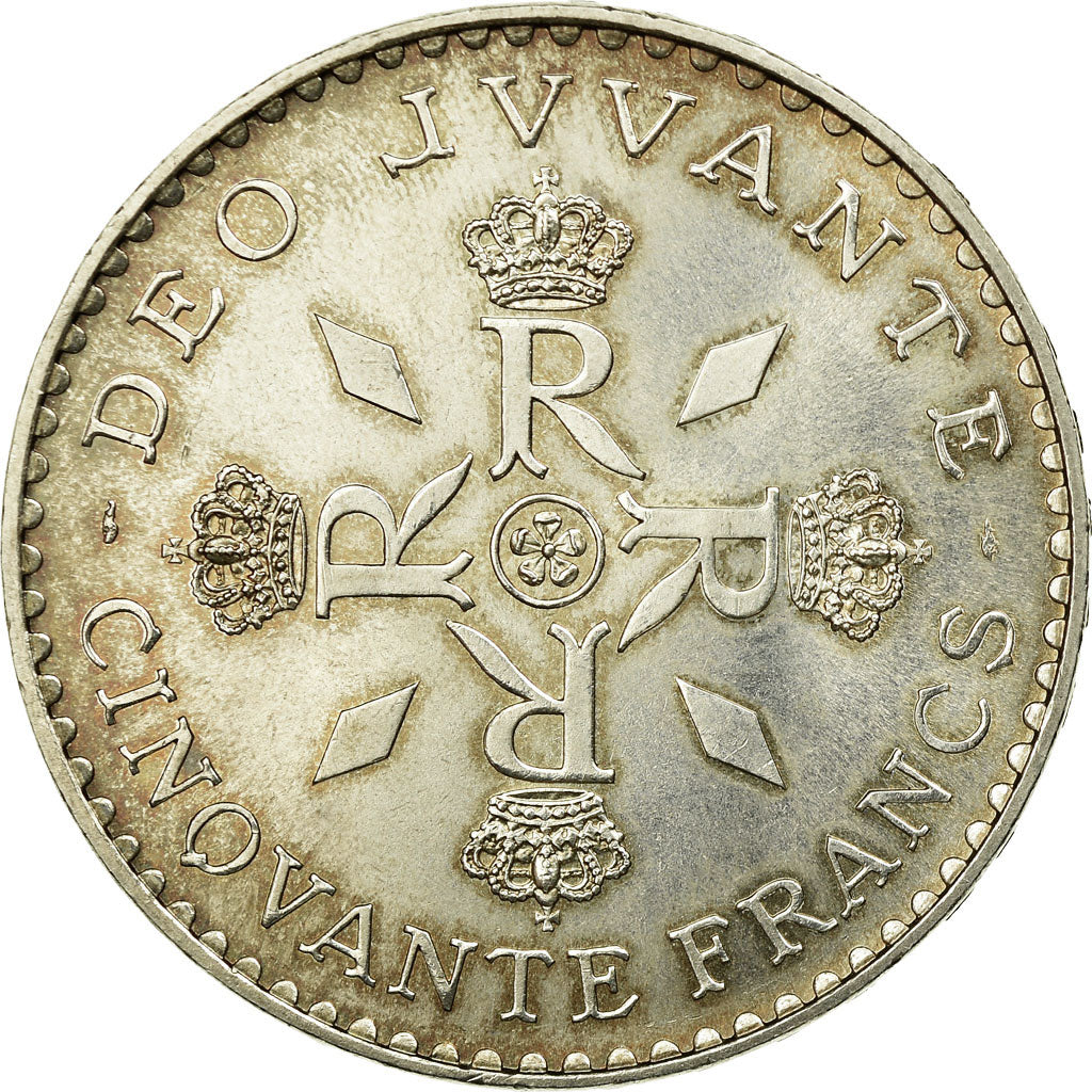 Coin, Monaco, Rainier III, 50 Francs, 1974, AU(55-58), Silver, KM:152.1
