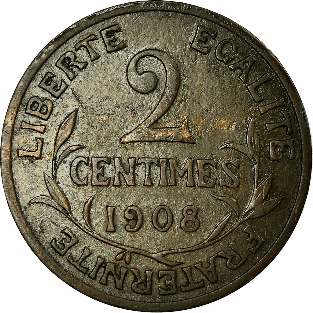 Coin, France, Dupuis, 2 Centimes, 1908, Paris, EF(40-45), Bronze, KM:841