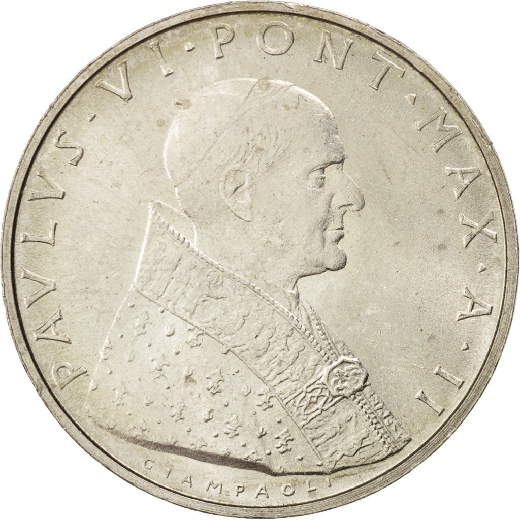 Coin, VATICAN CITY, Paul VI, 500 Lire, 1964, MS(63), Silver, KM:83.2