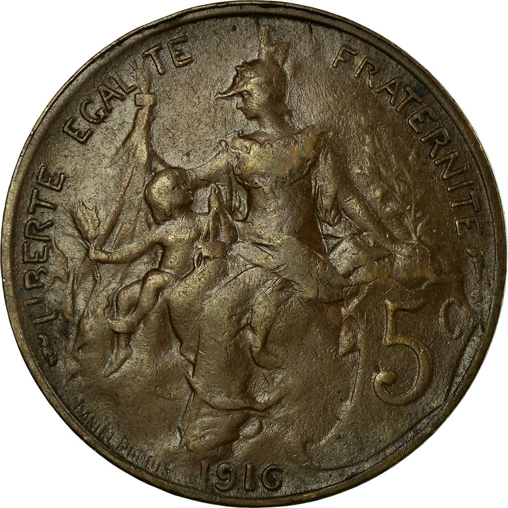 Coin, France, Dupuis, 5 Centimes, 1916, Paris, AU(50-53), Bronze, KM:842