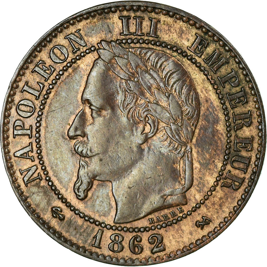 Moneda, Francia, Napoleon III, 2 Centimes, 1862, Bordeaux, MBC+