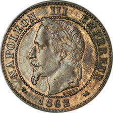 Moneda, Francia, Napoleon III, 2 Centimes, 1862, Bordeaux, MBC+