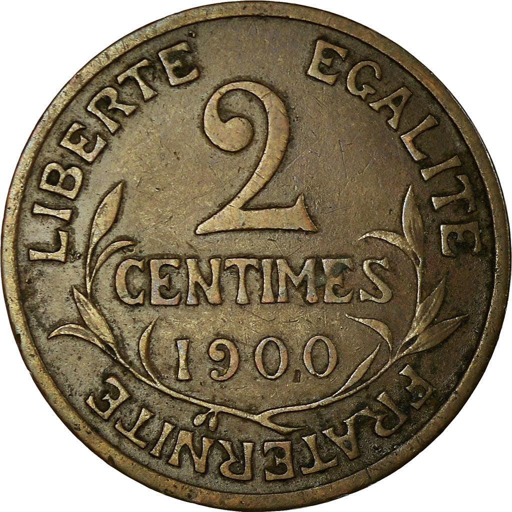 Moeda, França, Dupuis, 2 Centimes, 1900, Paris, EF(40-45), Bronze, KM:841