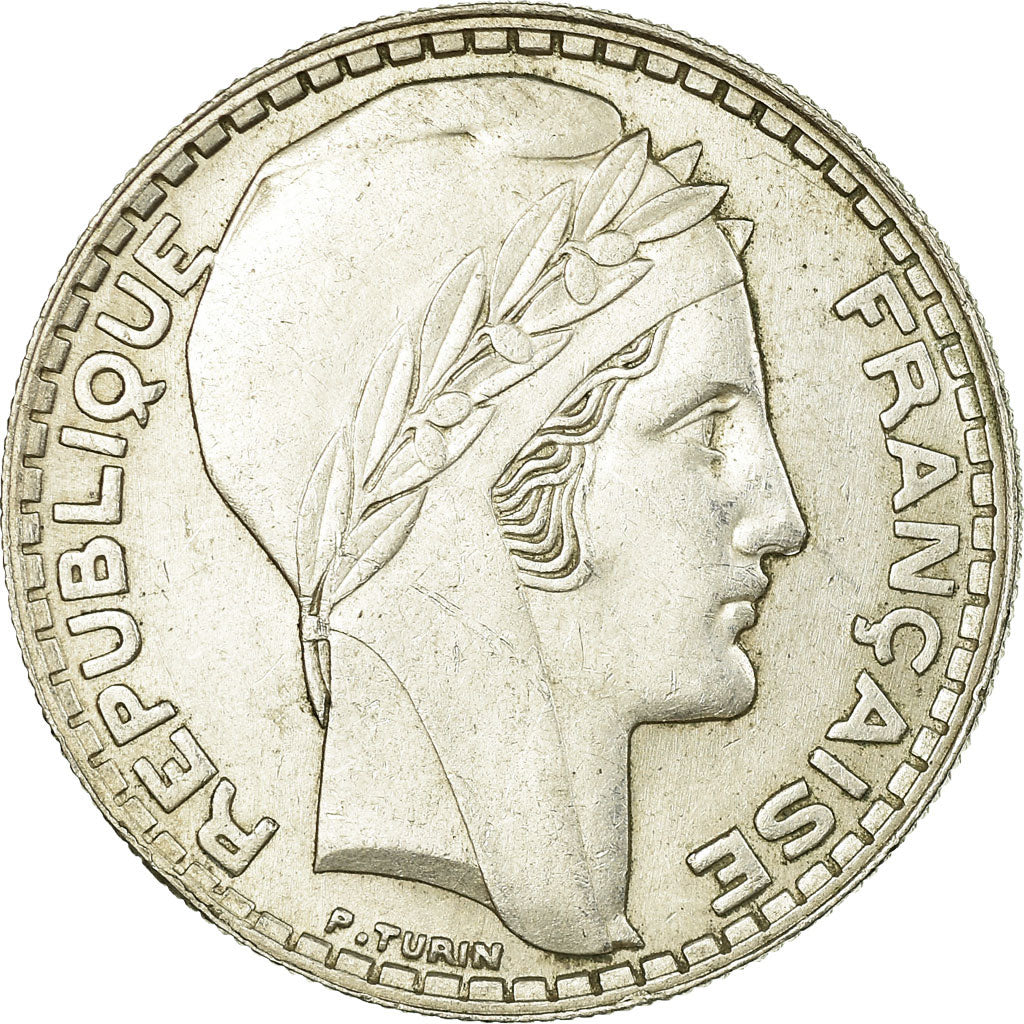 Moneta, Francja, Turin, 20 Francs, 1933, Paris, AU(50-53), Srebro, KM:879