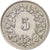 Coin, Switzerland, 5 Rappen, 1957, Bern, EF(40-45), Copper-nickel, KM:26