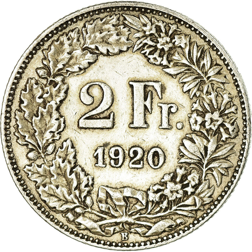 Monnaie, Suisse, 2 Francs, 1920, Bern, TTB, Argent, KM:21
