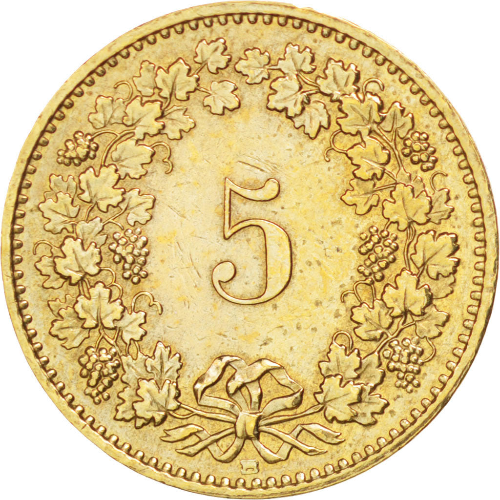 Coin, Switzerland, 5 Rappen, 1988, Bern, AU(55-58), Aluminum-Bronze, KM:26c