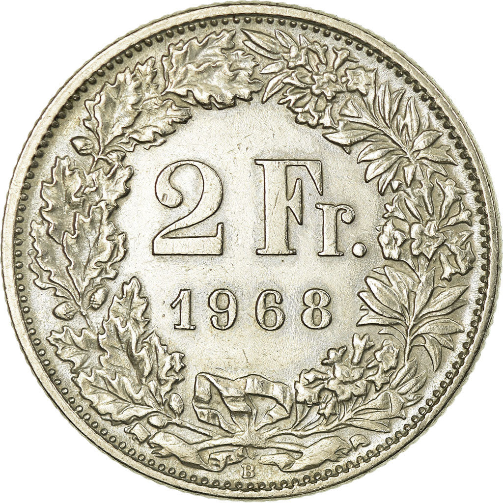 Monnaie, Suisse, 2 Francs, 1968, Bern, TTB+, Copper-nickel, KM:21a.1