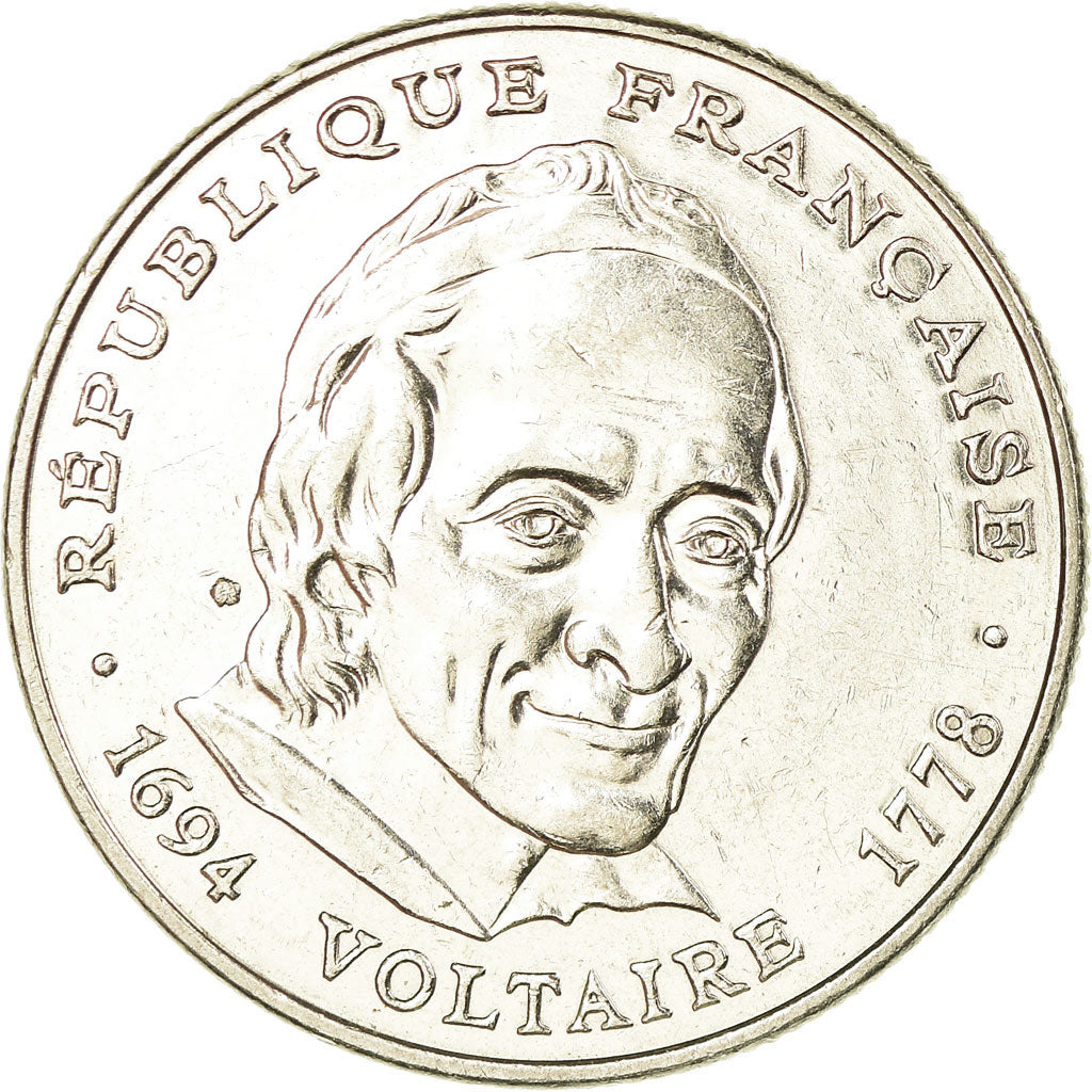 Coin, France, Voltaire, 5 Francs, 1994, Paris, AU(55-58), Nickel, KM:1063