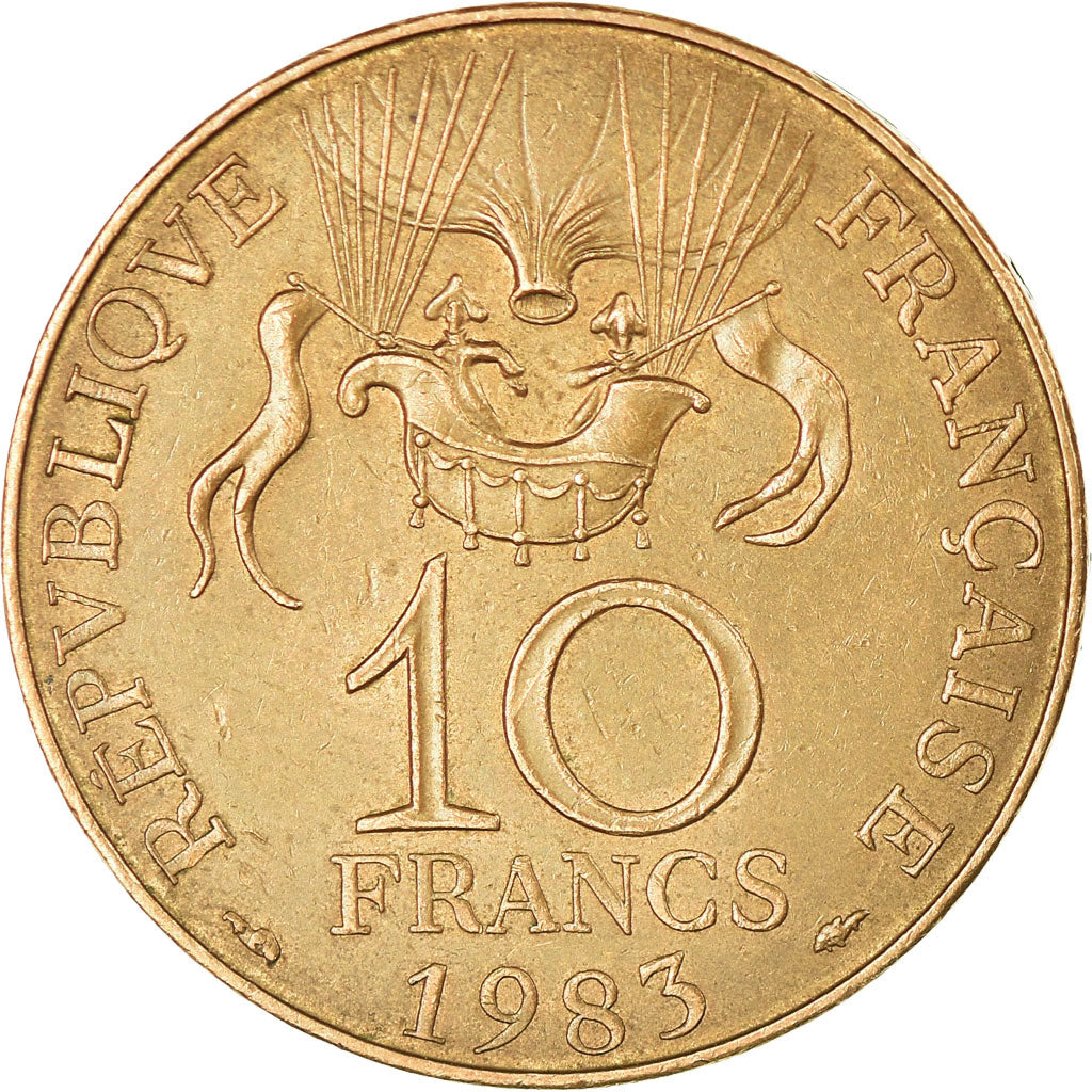 Moeda, França, La conquête, 10 Francs, 1983, EF(40-45), Níquel-Bronze