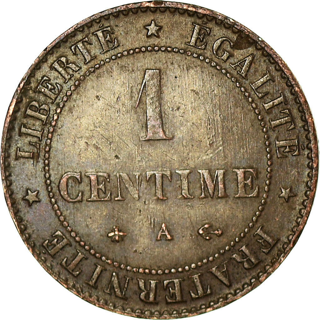Monnaie, France, Cérès, Centime, 1877, Paris, TTB, Bronze, Gadoury:88