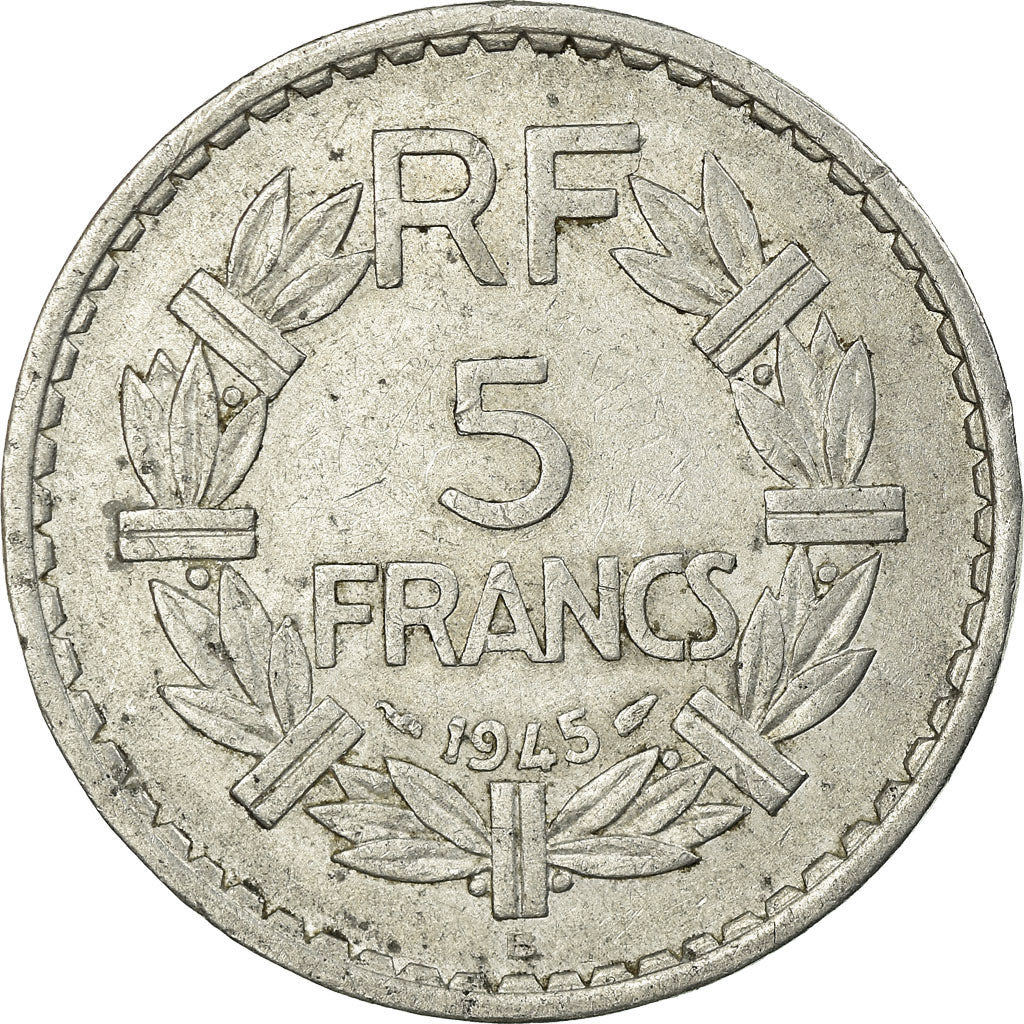 Coin, France, Lavrillier, 5 Francs, 1945, Beaumont - Le Roger, EF(40-45)
