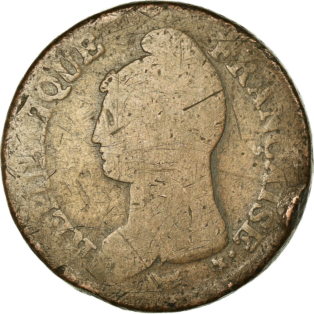 Coin, France, Dupré, Decime, AN 4, Paris, VF(20-25), Bronze, KM:637.1