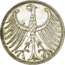 Monnaie, République fédérale allemande, 5 Mark, 1951, Stuttgart, TTB, Argent