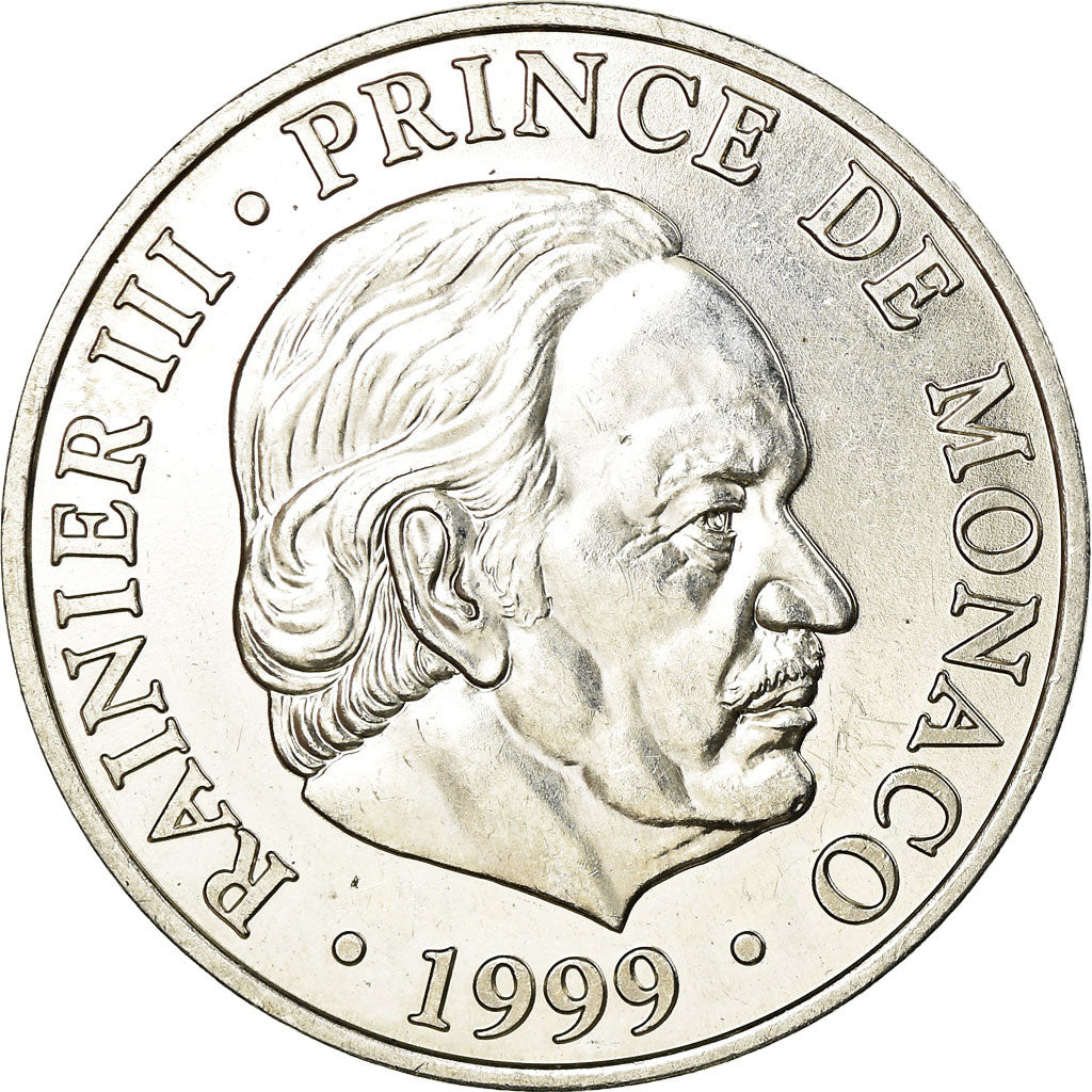Coin, Monaco, Rainier III, 100 Francs, 1999, Paris, AU(55-58), Silver, KM:175