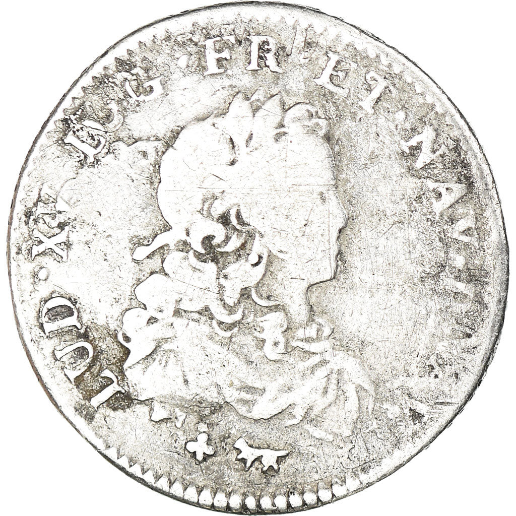 Moneda, Francia, Louis XV, 1/3 Écu de France, 1721, Paris, BC+, Plata