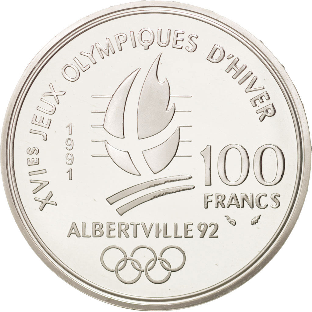 Moneda, Francia, 100 Francs, 1991, FDC, Plata, KM:993