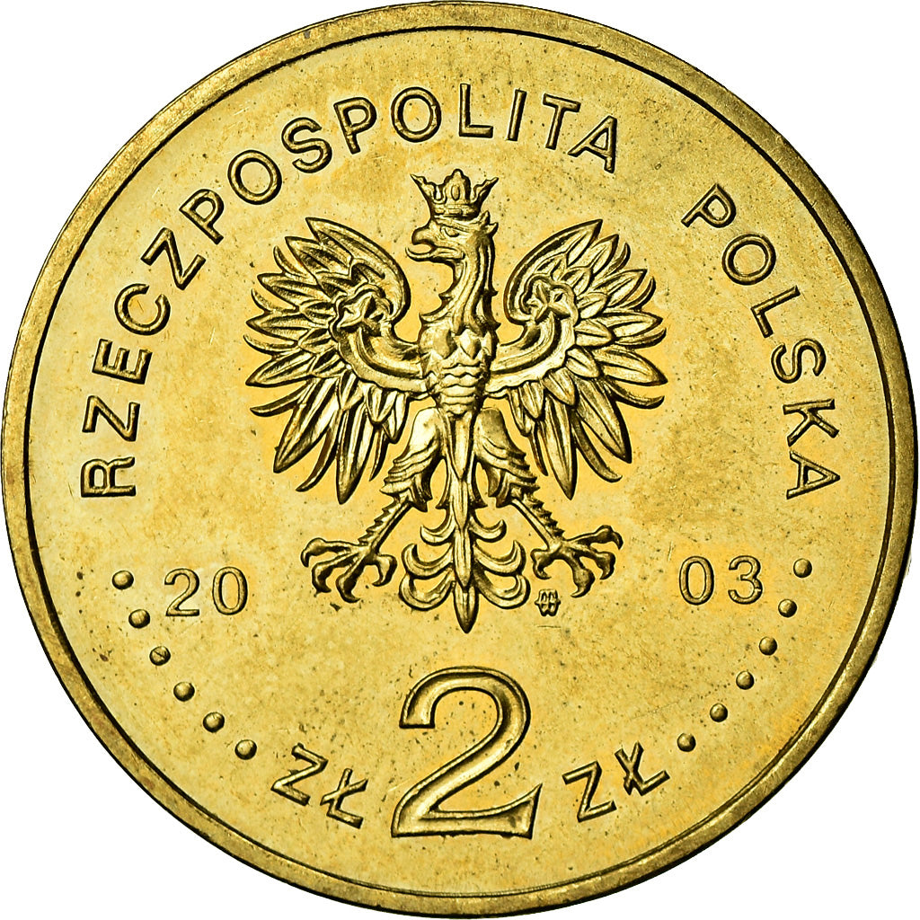 Moneta, Polonia, 2 Zlote, 2003, Warsaw, SPL, Ottone, KM:456