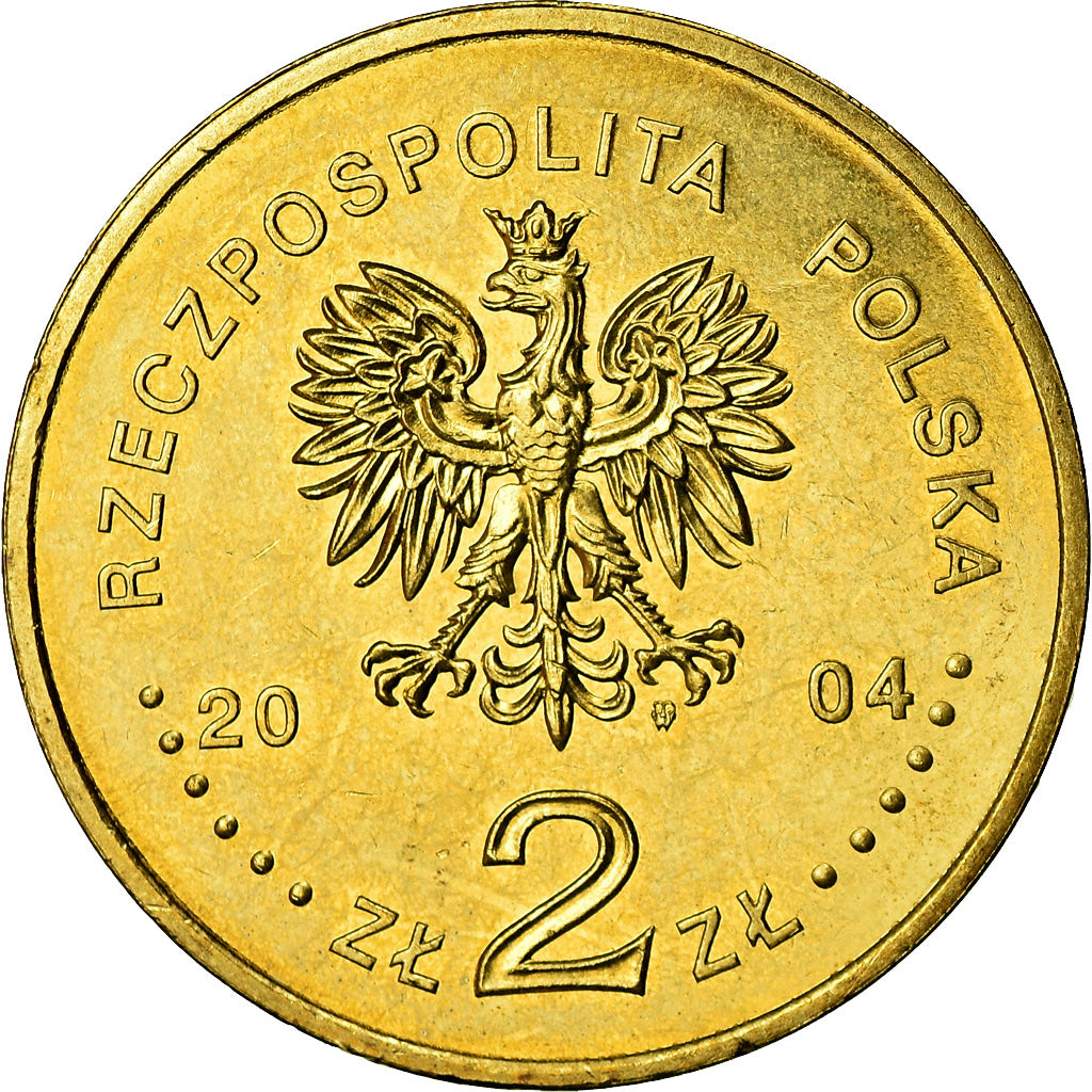 Moneta, Polonia, 2 Zlote, 2004, Warsaw, SPL, Ottone, KM:501