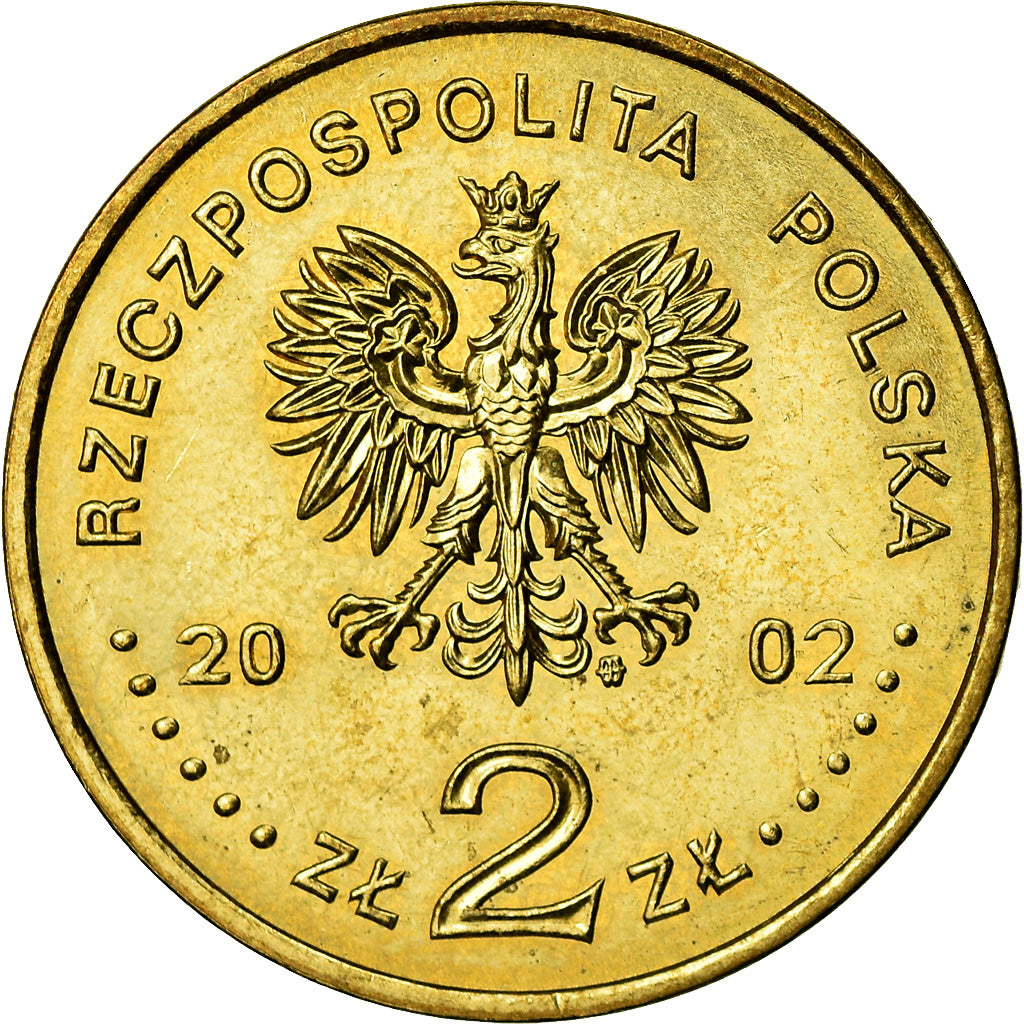 Moneta, Polonia, 2 Zlote, 2002, Warsaw, SPL, Ottone, KM:443