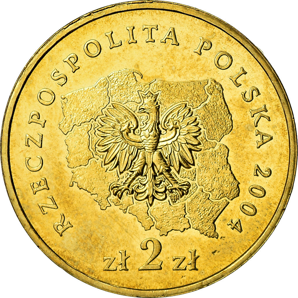Moneta, Polonia, 2 Zlote, 2004, Warsaw, SPL, Ottone, KM:489
