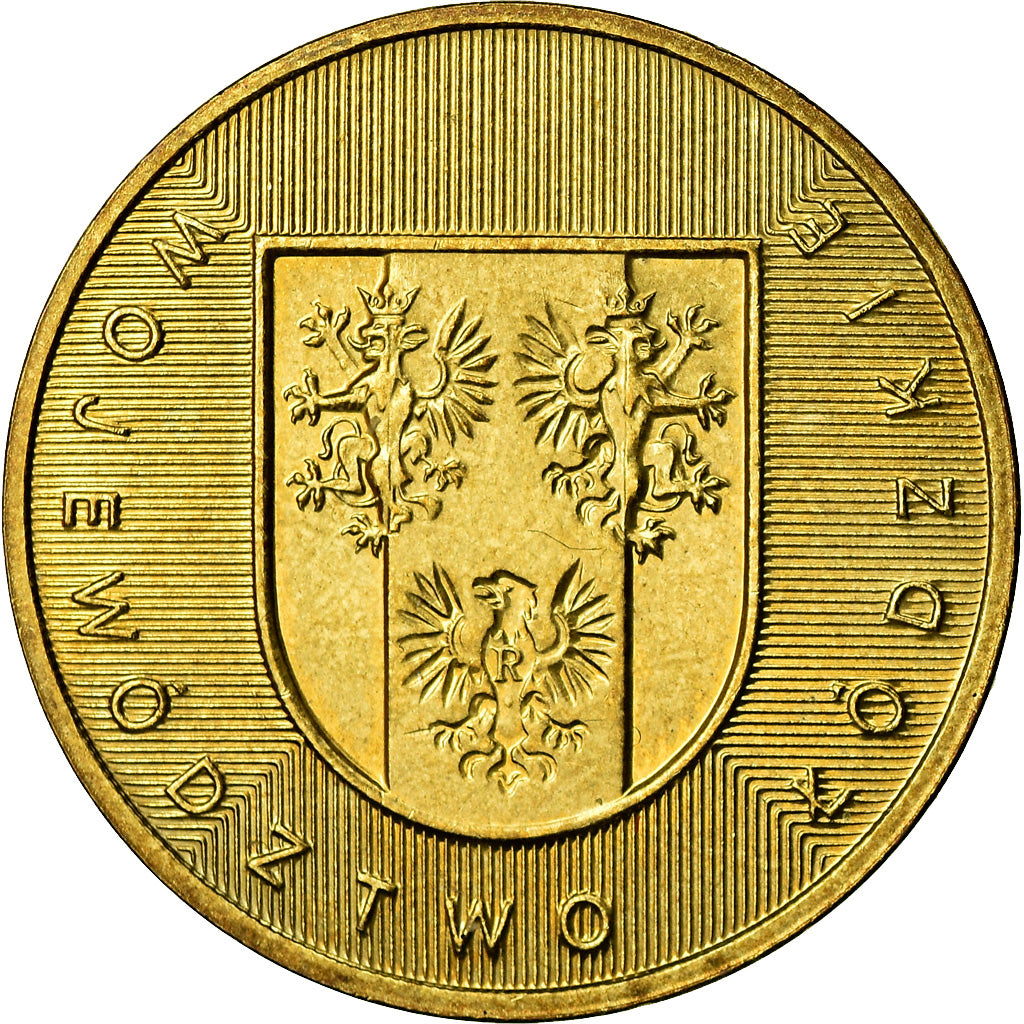 Coin, Poland, 2 Zlote, 2004, Warsaw, MS(60-62), Brass, KM:487