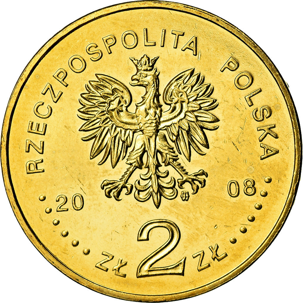 Moneta, Polonia, 2 Zlote, 2008, Warsaw, SPL, Ottone, KM:641