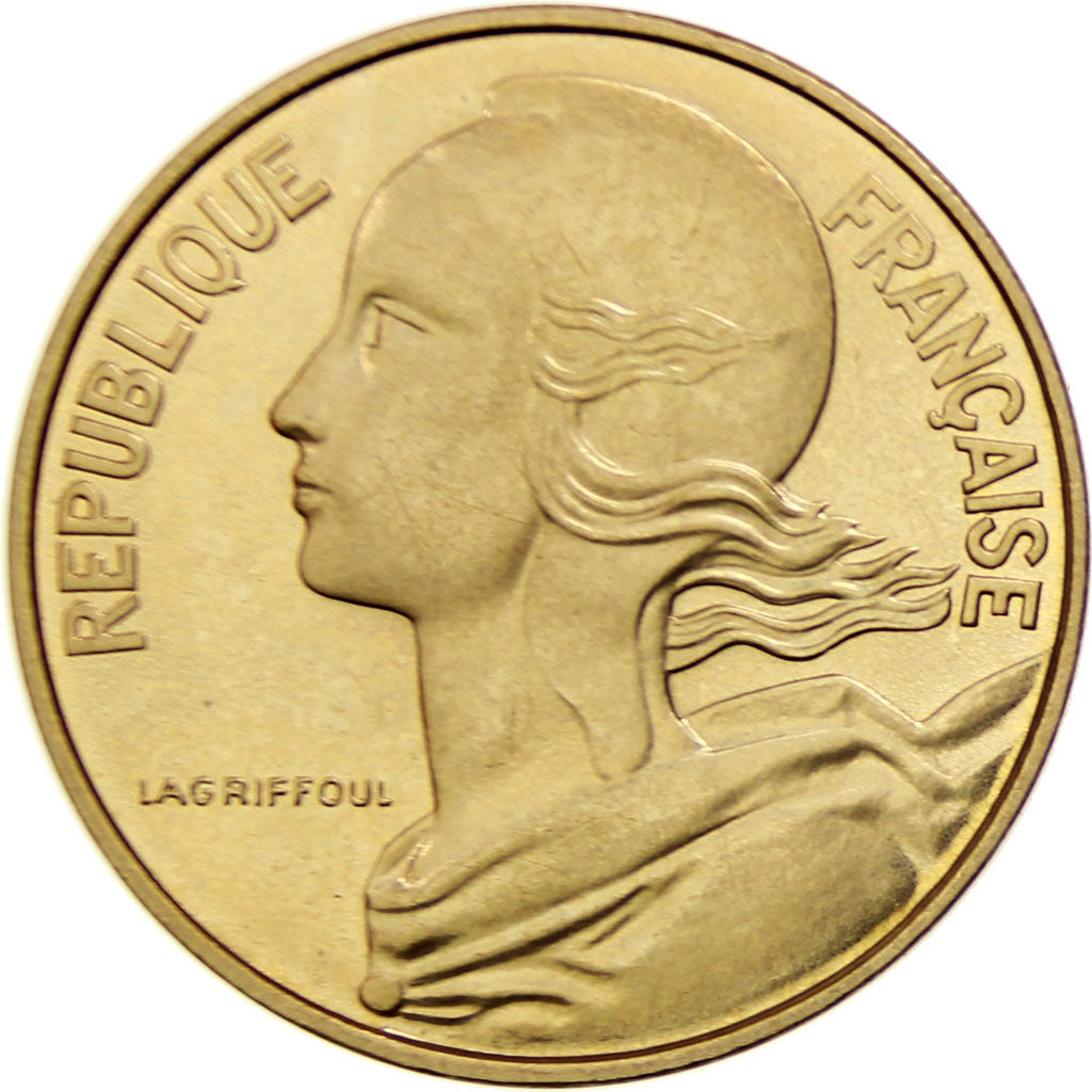 Moneta, Francia, Marianne, 10 Centimes, 1975, Paris, FDC, Alluminio-bronzo