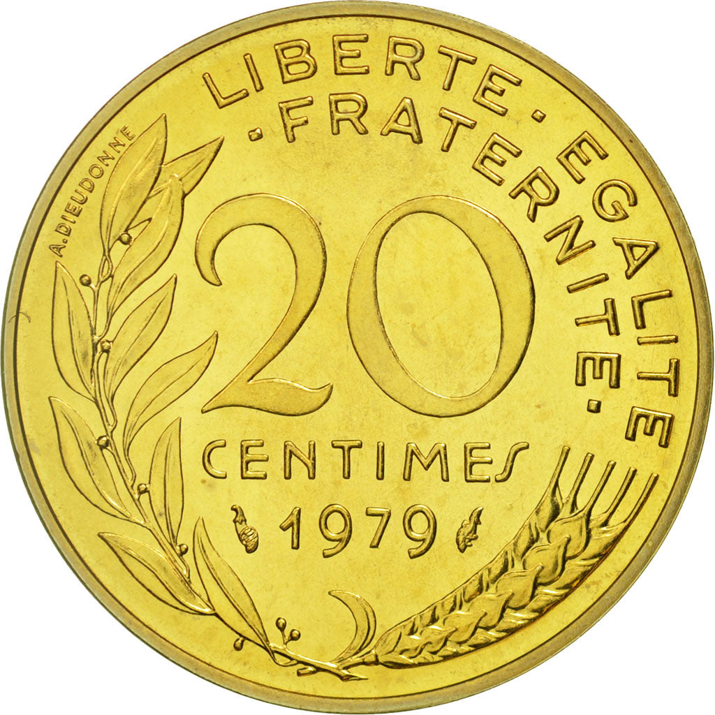 Monnaie, France, Marianne, 20 Centimes, 1979, Paris, FDC, Aluminum-Bronze